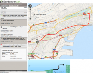 Versión web de SantanderGo!, un planificador de viajes intermodales para Santander.