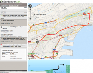Versión web de SantanderGo!, un  planificador de viajes intermodales para Santander.