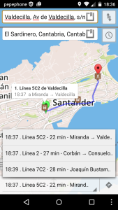 Cliente OpenTripPlanner para Android conectado al motor de enrutamiento de SantanderGo!. El servidor más de 7.100 viajes diarios de 82 rutas diferentes, con horarios de transporte en 610 paradas de autobús, ferrocarril y barco.